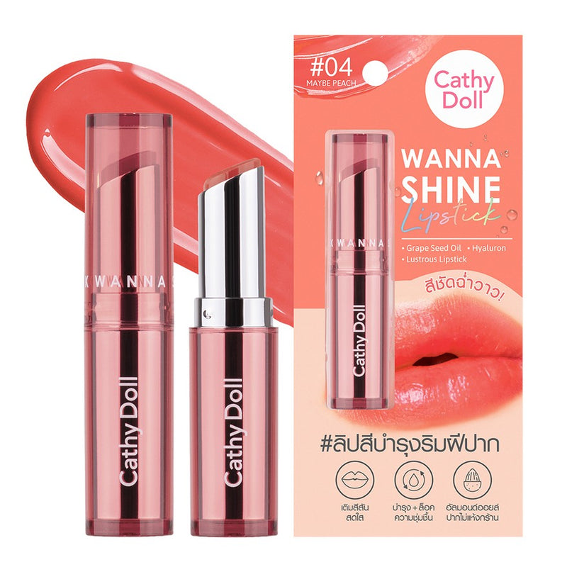 Cathy Doll Wanna Shine Lipstick 3g-Buy 1 Save 3750 +GET 2 FREE ANTI ANCE 3G+3G