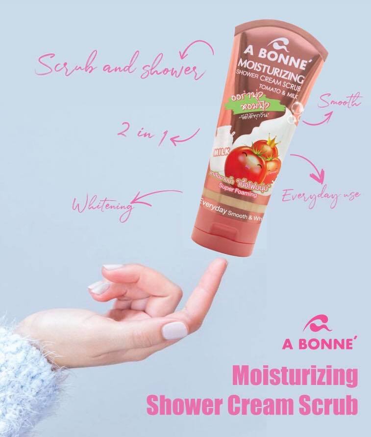A Bonne' Tomato & Milk Shower Cream Scrub Tube 350g