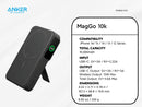 Anker MagGo Power Bank 10K Qi2 15W Ultra-Fast Magnetic Charging with Smart Display – Black