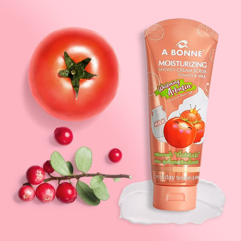 A Bonne' Tomato & Milk Shower Cream Scrub Tube 350g
