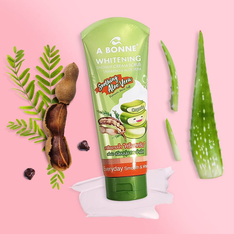 A Bonne' Tamarind & Aloe Vera Shower Cream Scrub Tube 350g