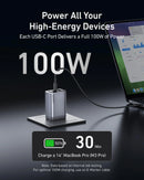 Anker Prime 100W USB C GaN Charger, 3-Port Compact Fast PPS Charger, for MacBook Pro/Air, Pixelbook, iPad, iPhone 16/Pro, Galaxy S23/S22, Note20, Pixel, Apple Watch, and More