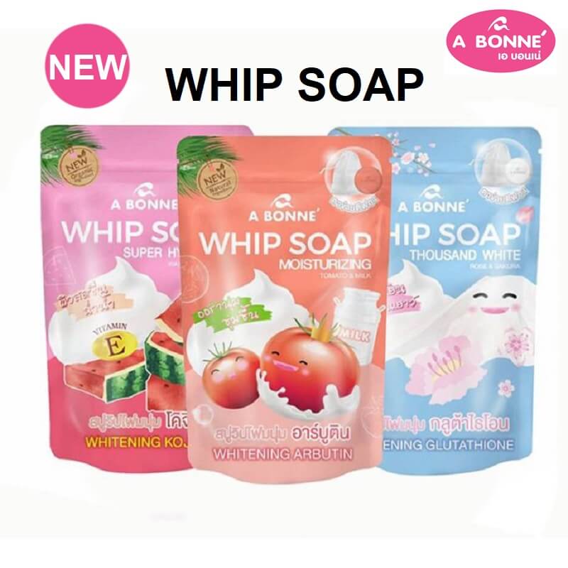 A Bonne' Thousand White Rose & Sakura Whip Soap100g