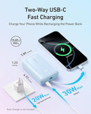 ANKER Zolo Power Bank, 20,000mAh 30W High-Speed Portable Charger with Built-in C Cable, USB-C&A, Battery Pack for iPhone 16/15/15 Pro/15 Pro Max/15 Plus, MacBook, Galaxy, and More