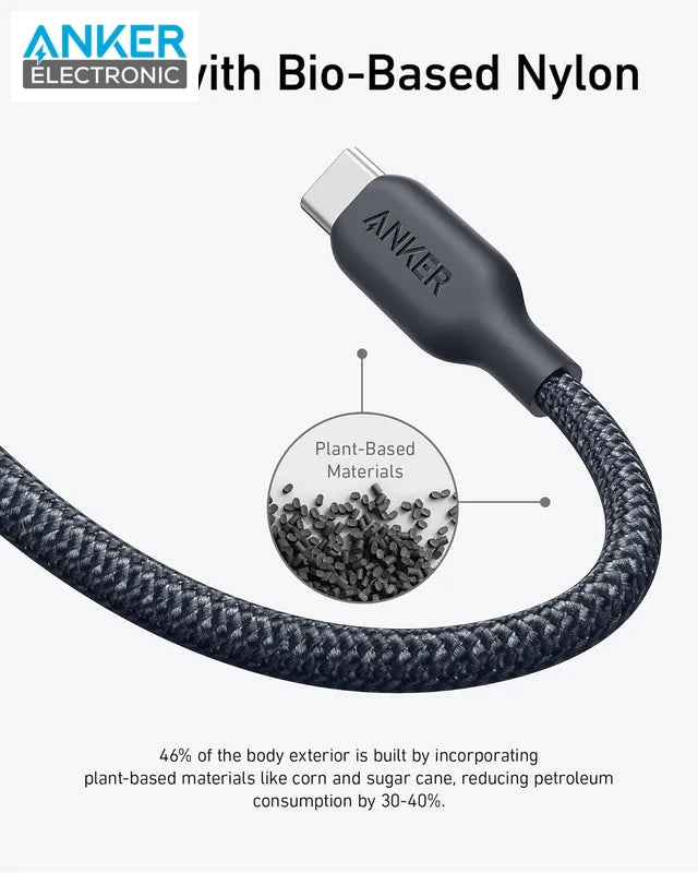 Anker 544 USB C To USB C Cable 240W Bio-Nylon (3FT)