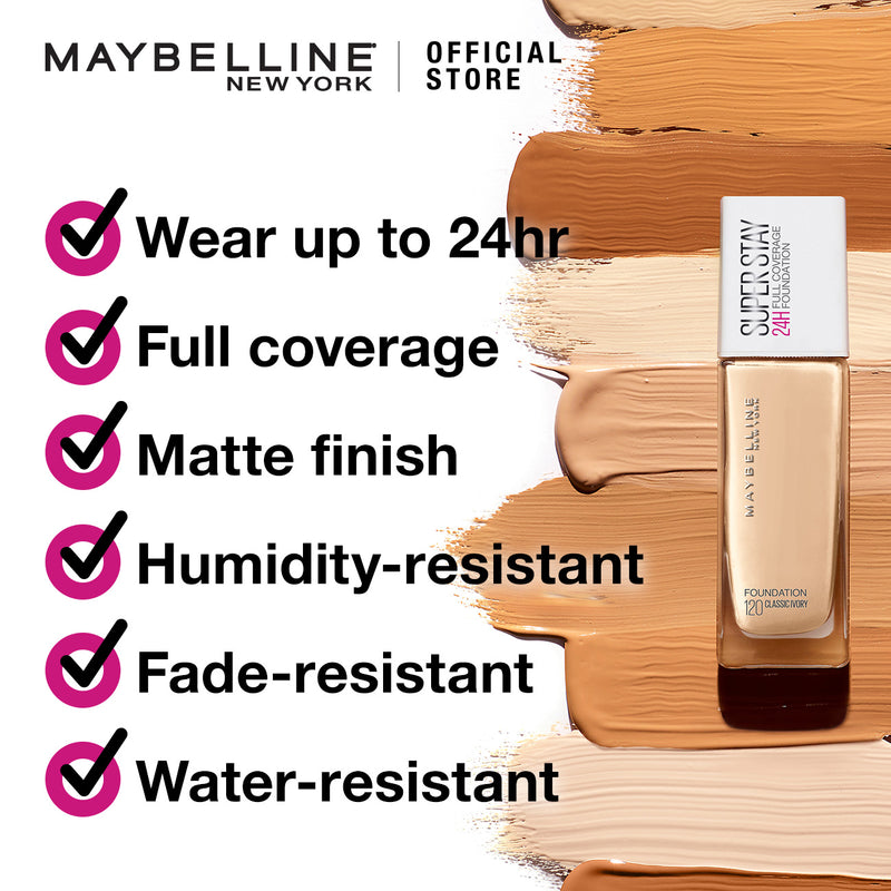 MAYBELLINE SUPER STAY 24HR FULL COVERAGE FOUNDATION
