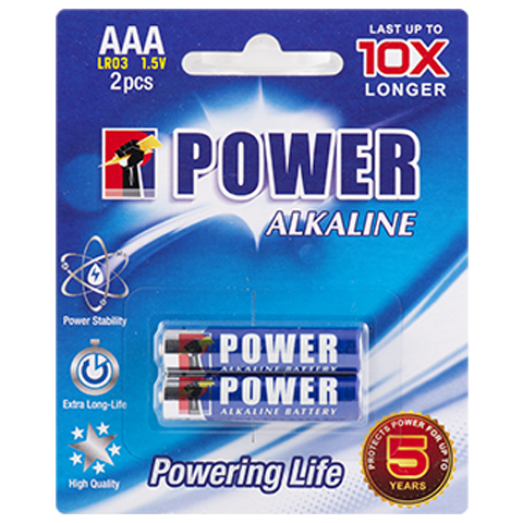 Power Alkaline AAA-BP2-Card (2Pcs)-  Buy 1 Card Save 300Ks