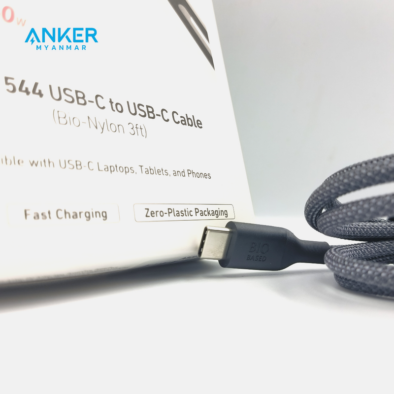 Anker 544 USB-C to USB-C Cable 240W (Bio-Based) (0.9m/3ft)Black