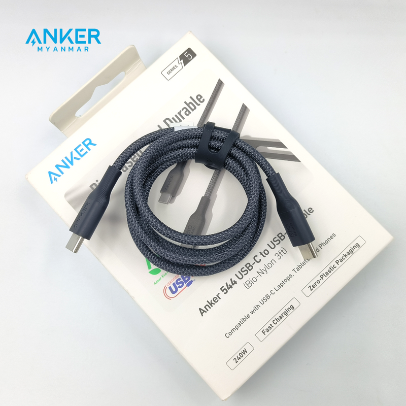 Anker 544 USB-C to USB-C Cable 240W (Bio-Based) (0.9m/3ft)Black