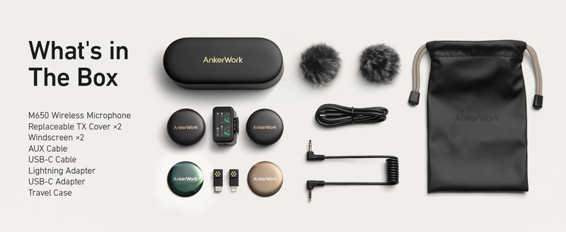 AnkerWork M650 Wireless Lavalier Microphone