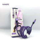 Kanote X Aluminium  Alloy Black & Purple Nylon Jacket Type C To Type C (60W)