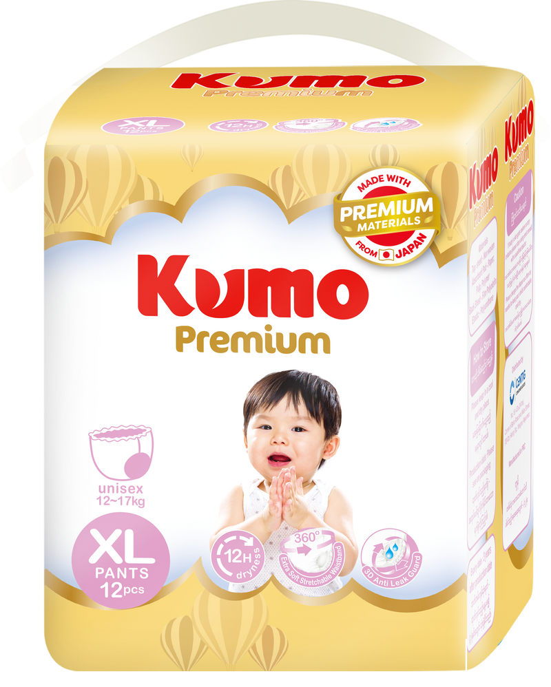 KUMO Premium XL Pants_(1 Pack x 12pcs)--(Buy 2 Pack Get 1 Kumo Water Bottle)