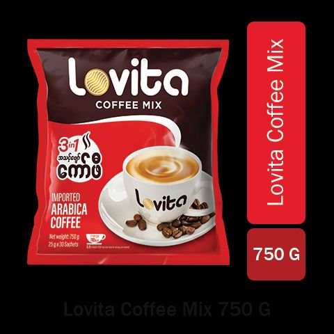 Lovita 3 in 1 coffee mix 25g * 30Sac-  Buy 1 Pkt Save 600Ks