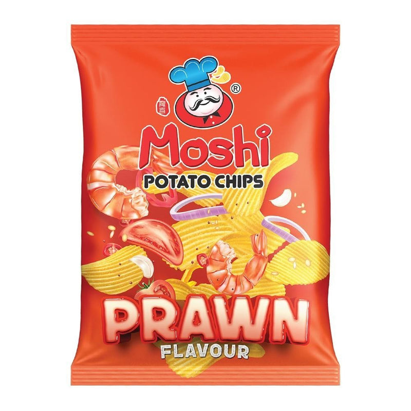 Moshi Potato Chips BBQ Prawn Flavor 65g