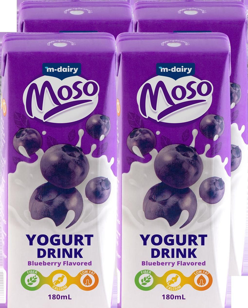 Moso Yogurt drink  180ml All Flavour*4 pcs- Buy 3 Pkt Get 1 Snap Box