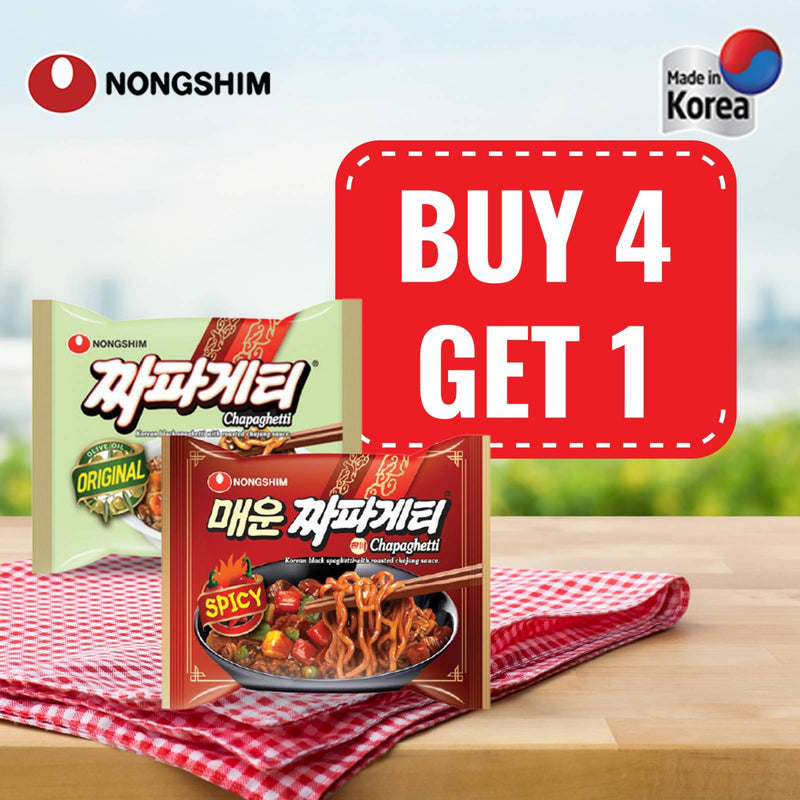 Nong Shim Chapaghetti Noodle 140g (Original)- Buy 4 Pcs Get 1 Pcs Free