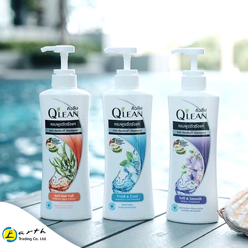 Q' lean Anti Dandruff Shampoo 340ml (Soft & Smooth)