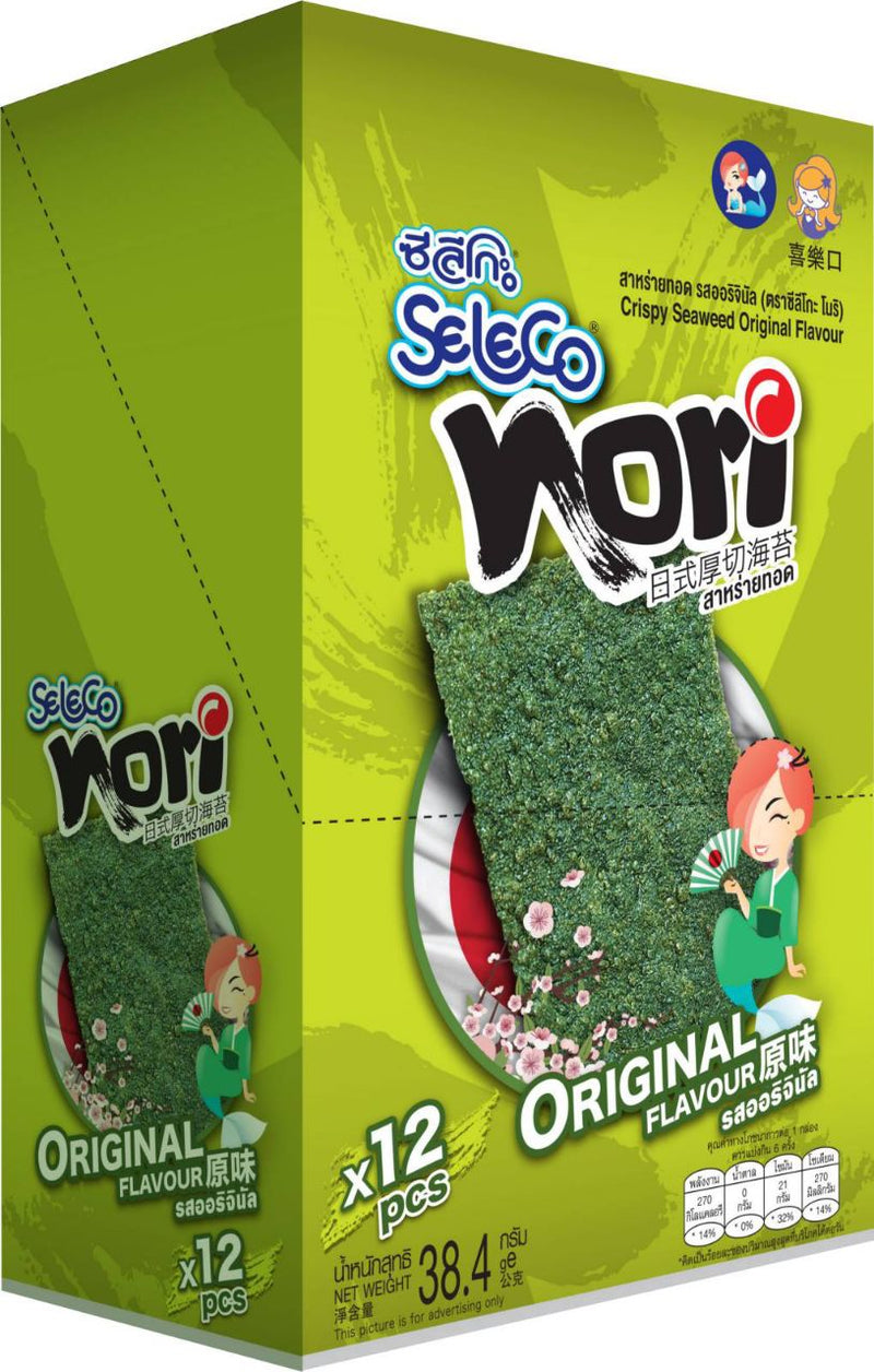 Seleco Nori Brand Crispy Seaweed 38.4g (Original)* 12Pcs