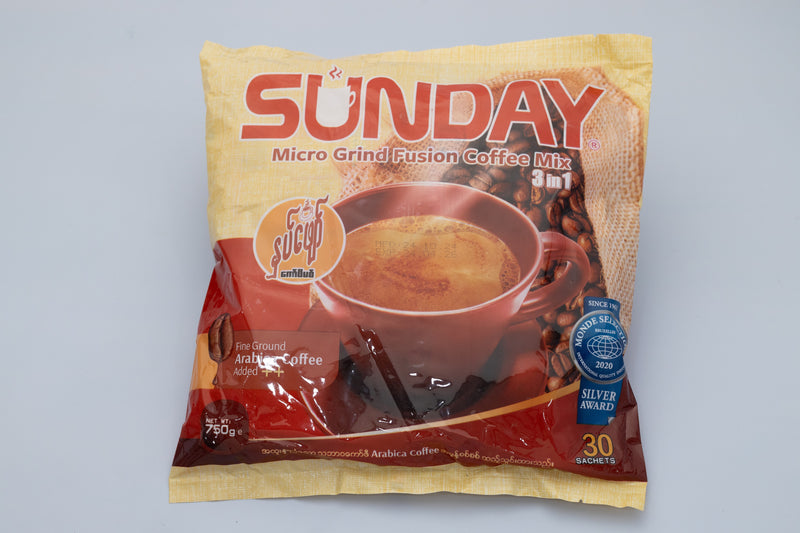 Sunday 3 in 1 Instant Micro Grind Fusion CoffeeMix (Hnatphyaw)- 30Sachets-750G