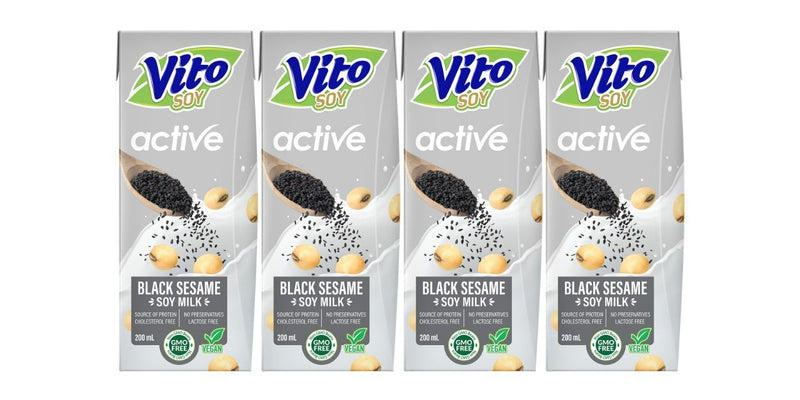 Vito Active Soy milk (Black Sesame) 200ml *4 pcs