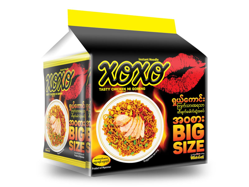 Wah Lah XOXO Tasty Chicken Mi Goreng Flavor 85g *5 pcs- Buy 1 Pack Save 500ks