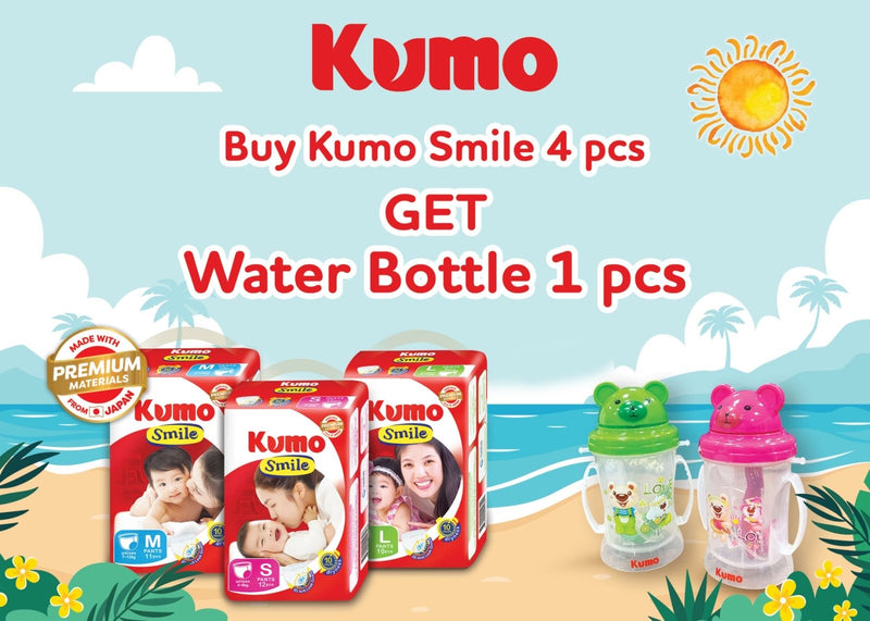 KUMO Smile (XL) Pants_9Pcs-Buy 4 Pack Get 1 Kumo Water Bottle