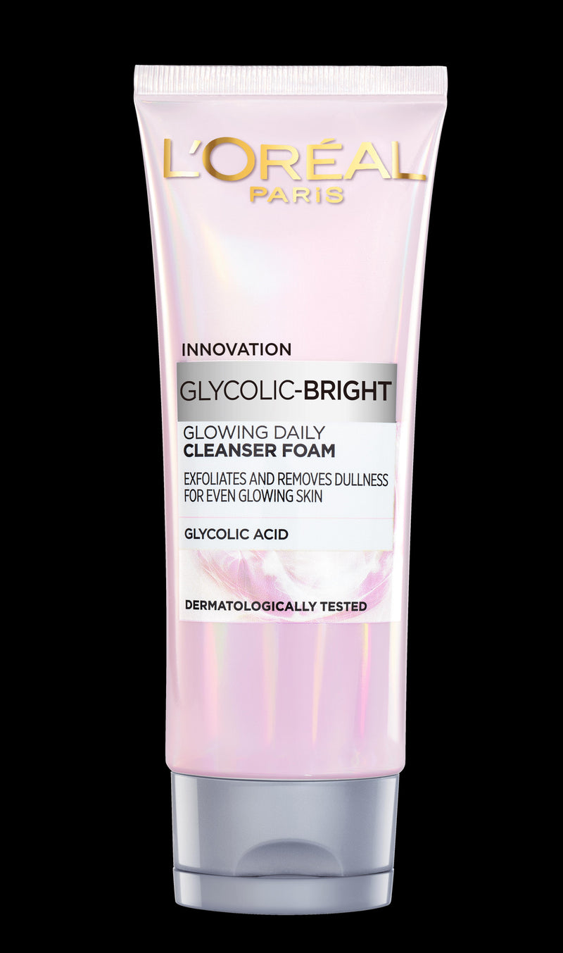 LOREAL GLYCOLIC BRIGHT GlOWING DAILY CLEANSER FOAM 100ML- Buy 1 Get 10% Off