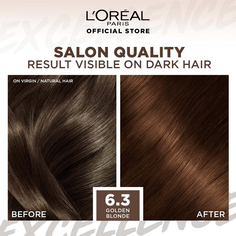 LOREAL EXCELLENCE FASHION HAIR COLOR 6.35 ULTRA LIGHT NATURAL BROWN 172 ML