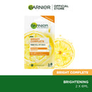 GARNIER BRIGHT COMPLETE WHITENING PEEL OFF MASK 2X6ML