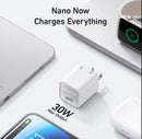Anker 511 Charger (Nano 3 White) USB C GaN Charger 30W PIQ 3.0 Foldable PPS Fast Charger for iPhone 14/14 Pro/14 Pro Max/13 Pro/13 Pro Max,12series,Galaxy,iPad (Cable Not Included)