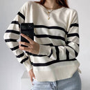 GI-ANT Striped Rib Knit Jumper (Brown)