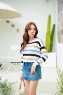 GI-ANT Rainbow Striped Jumper Brown