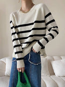 GI-ANT Striped Rib Knit Jumper (Ocean Blue)