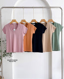 GI-ANT Basic Women Top V Neck (Sea Green)