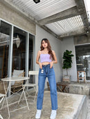 ATOM Jean High Waist, Straight Leg (Blue)