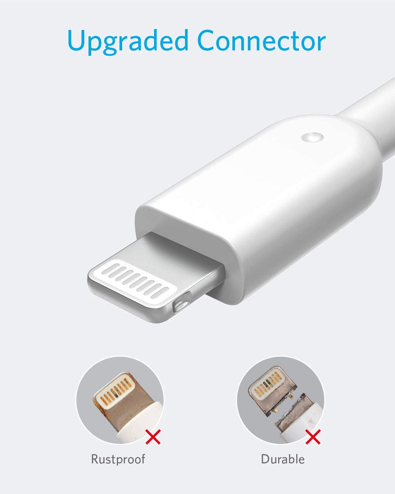 Anker Power Line II Lightning cable White (MFI Certified)(Iphone 11/pro/promax/X/Xsmax/XR/7/6/5 and other)