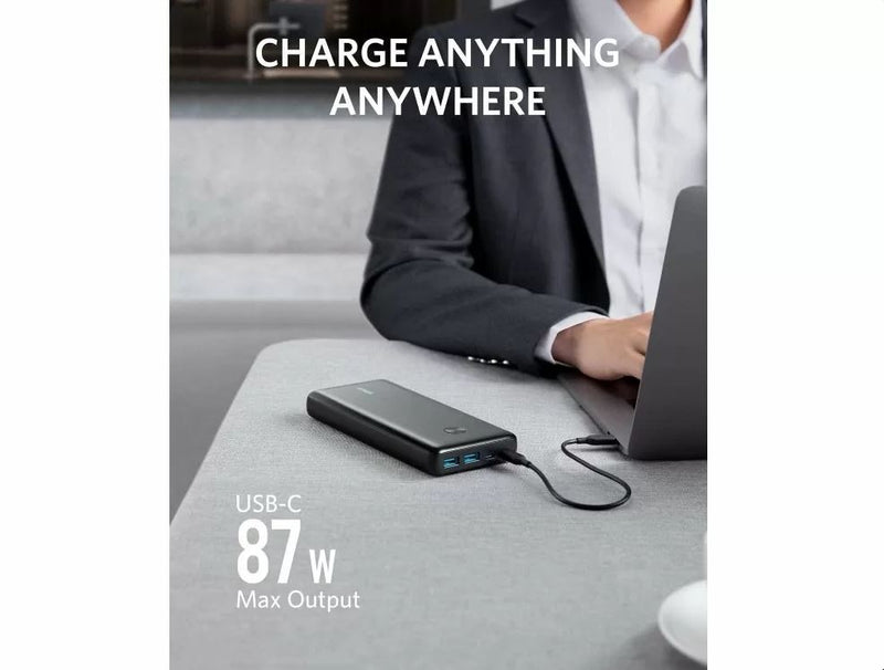 Anker PowerCore III Elite 25600 87W Portable Charger, for USB C MacBook Air/Pro/Dell XPS, iPad Pro, iPhone 12/11/Mini/Pro and More, Black(Charger is not included,need to buy separately)