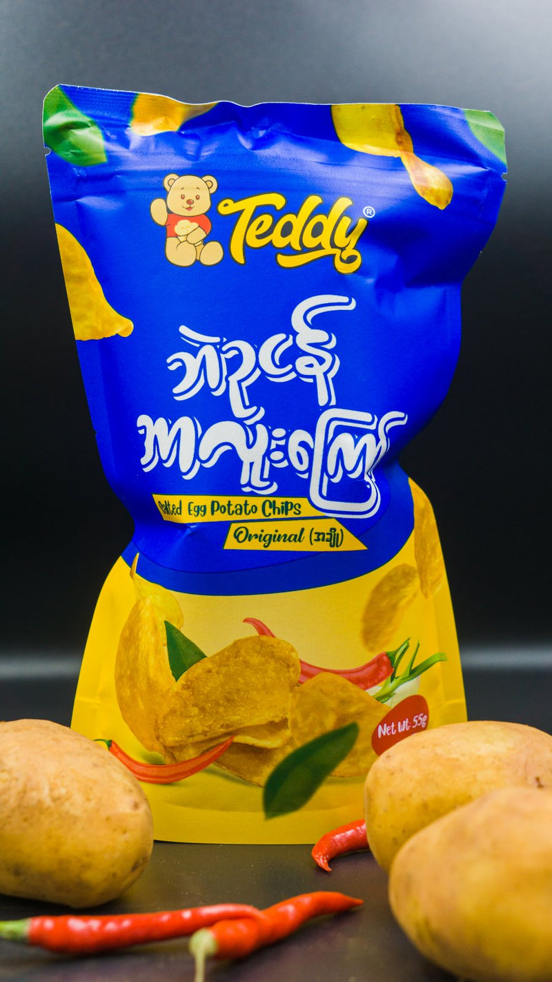 Teddy Salted Egg Potato Chips 55g (sweet)