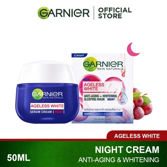 GARNIER AGELESS WHITE ANTI-AGING & WHITENING NIGHT CREAM 50ML