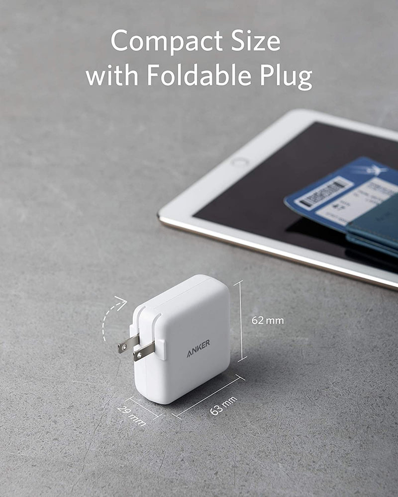 Anker 40W PIQ 3.0 Power Port III Duo Type C Foldable Fast Charger,Power Delivery for iPhone 13/12/Mini/Pro/Pro Max/11/XR,Galaxy,Pixel,iPad Pro & More