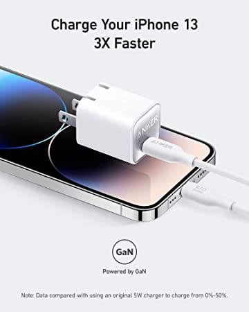 Anker 511 Charger (Nano 3 White) USB C GaN Charger 30W PIQ 3.0 Foldable PPS Fast Charger for iPhone 14/14 Pro/14 Pro Max/13 Pro/13 Pro Max,12series,Galaxy,iPad (Cable Not Included)