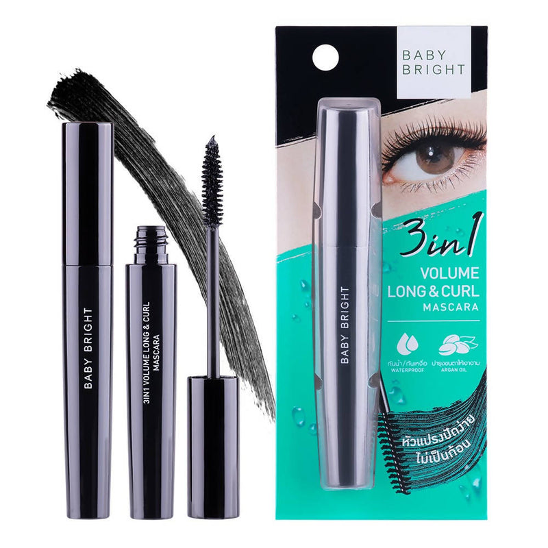 BABY BRIGHT 3 IN 1 VOLUME LONG & CURL MASCARA 8G
