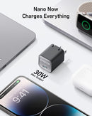 Anker 511 Charger (Nano 3 Black) USB C GaN Charger 30W PIQ 3.0 Foldable PPS Fast Charger for iPhone 14/14 Pro/14 Pro Max/13 Pro/13 Pro Max,12series,Galaxy,iPad (Cable Not Included)