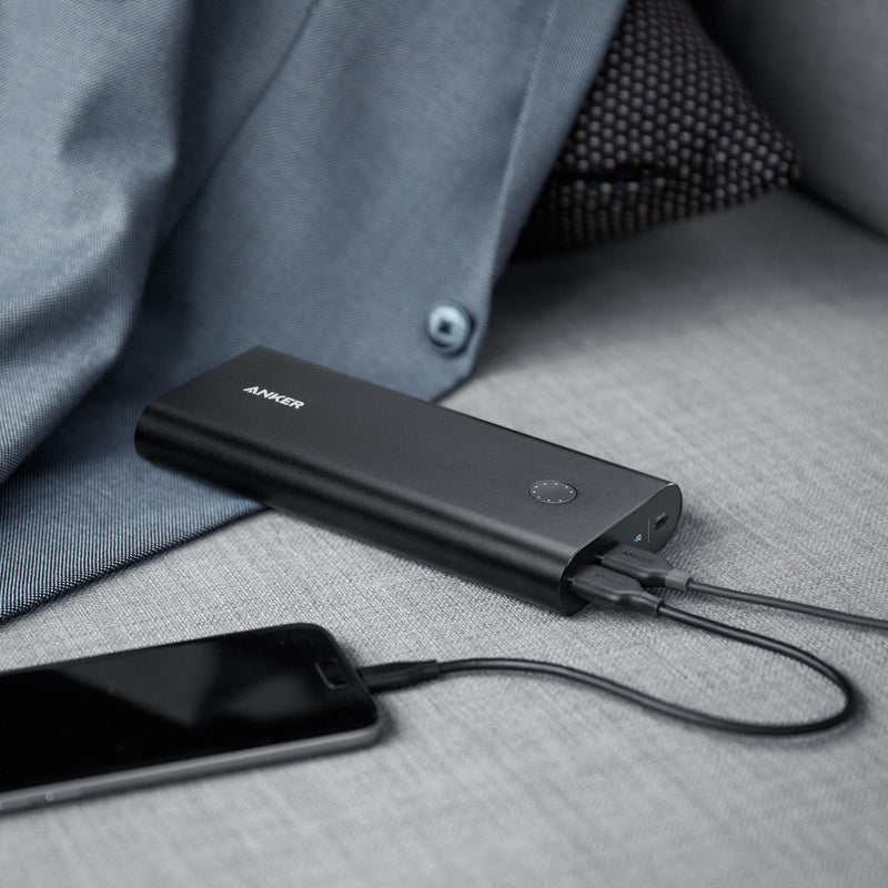 Anker PowerCore+ 26800 PD with 30W Power Delivery, for MacBook Air / iPad Pro 2018, iPhone 13 / 12 /11 / XS / X, S10, and USB C Laptops with Power Delivery and more