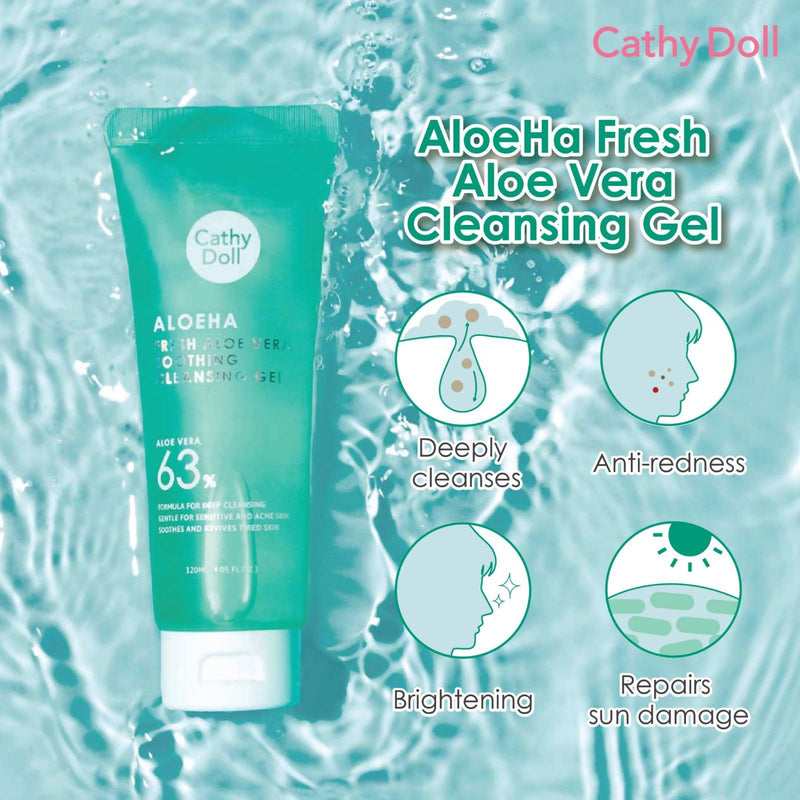 CATHY DOLL ALOE HA FRESH ALOE VERA SOOTHING CLEANSING GEL 120ML