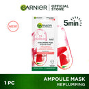 GARNIER AMPOULE MASK HYALURONIC ACID+ WATERMELON FOR AGING SKIN 15G