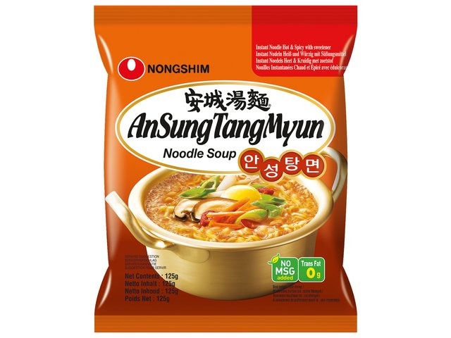 NONG SHIM AnSungTangMyun Hot  Spicy Noodle 125g *3 Pcs (Buy 3 Pcs Save 1500ks)