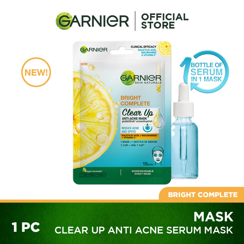 GARNIER BRIGHT COMPLETE CLEAR UP ANTI-ACNE MASK 28 ML