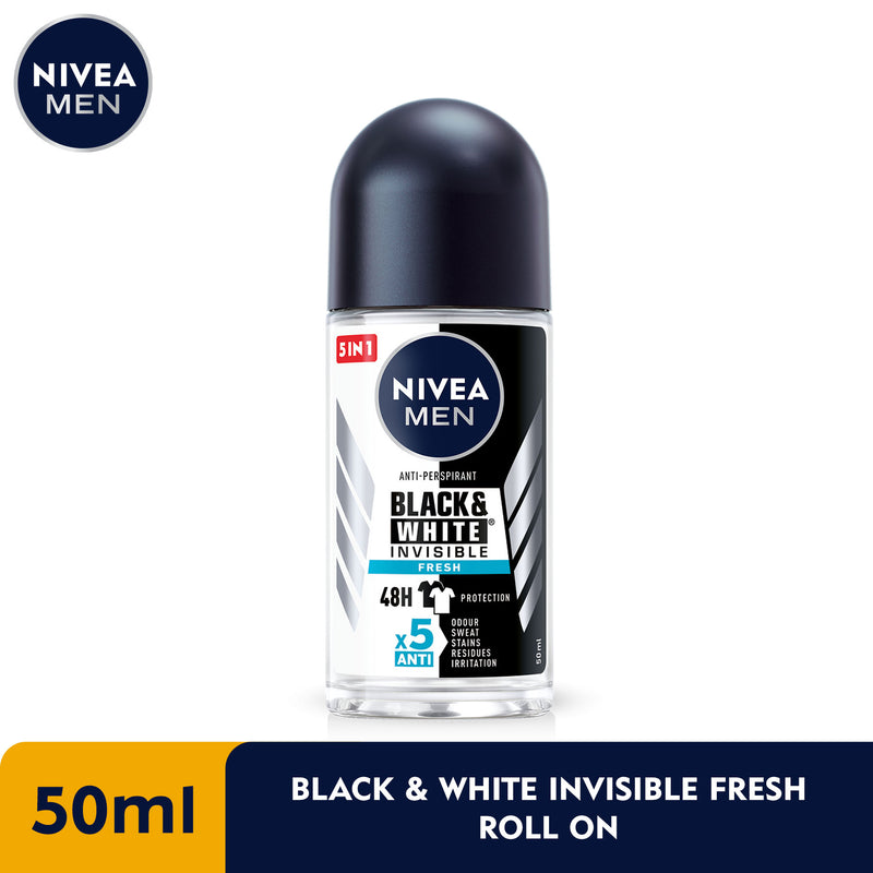 NIVEA For Men Black & White Roll on (NIVEA‐D M RO Black&White 50ml 82245)