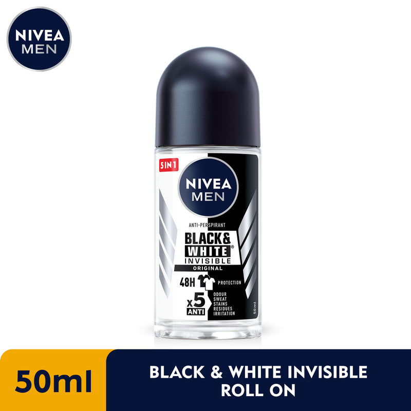 NIVEA For Men Black & White Roll on (NIVEA‐D M RO Black&White 50ml 82245)